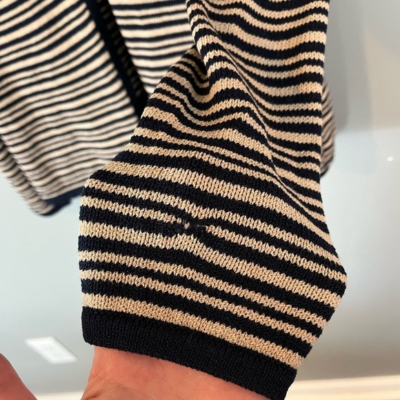 ST. JOHN Vintage Santana Knit Stripe Blazer Knit Top Set - Picture 13 of 15